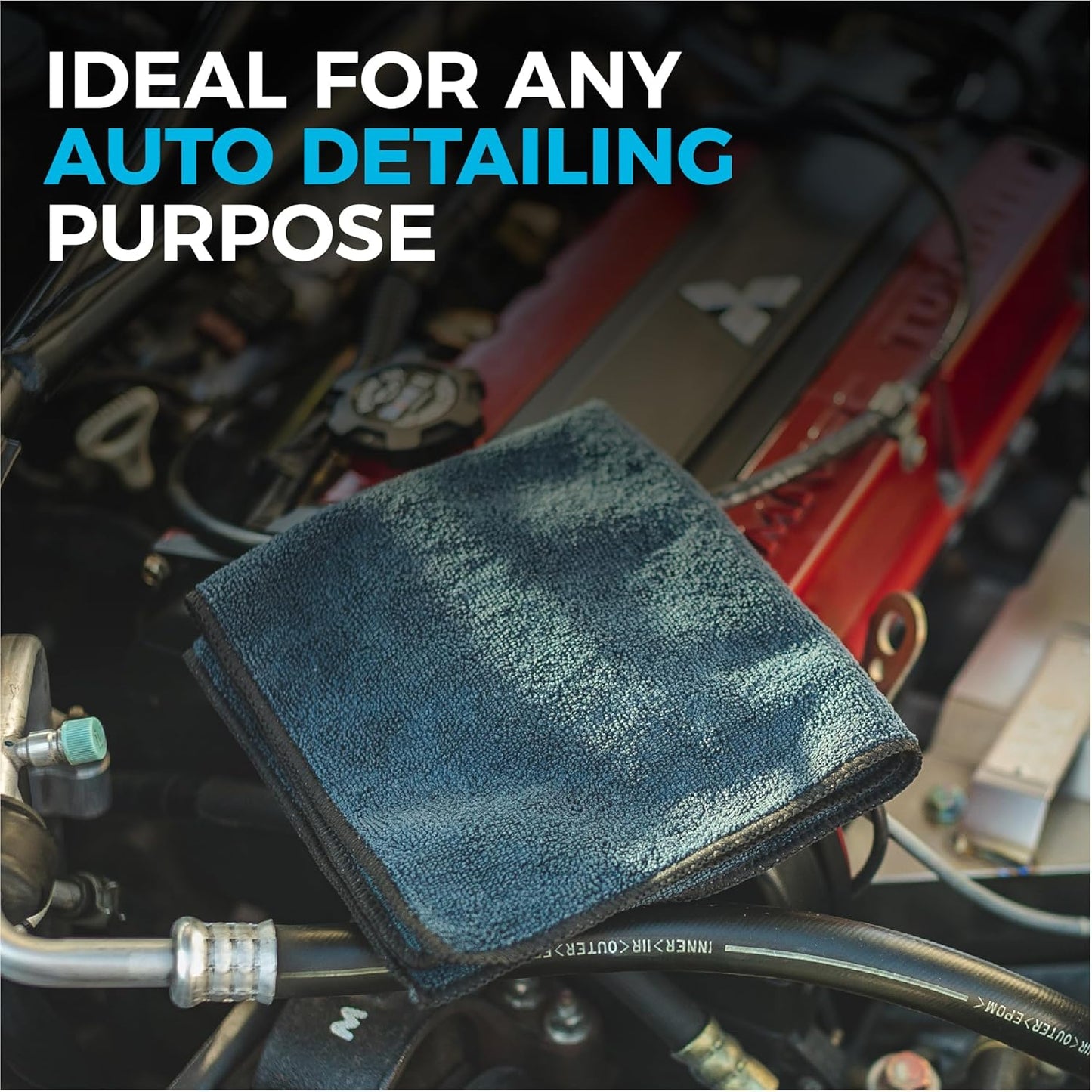 - All-Purpose Microfiber Terry Cleaning Towels - Commercial Grade, Highly Absorbent, Lint-Free, Streak-Free, Kitchens, Bathrooms, Offices, 300Gsm, 12In X 12In, Grey (12-Pack)