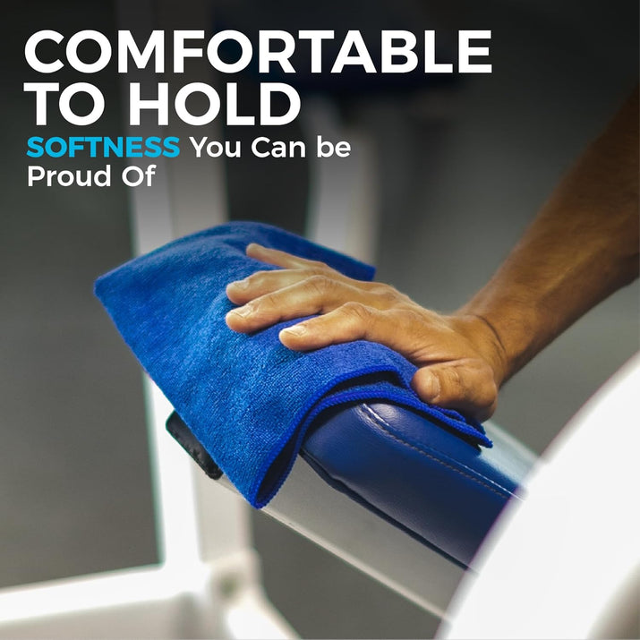 - All-Purpose Microfiber Terry Cleaning Towels - Commercial Grade, Highly Absorbent, Lint-Free, Streak-Free, Kitchens, Bathrooms, Offices, 300Gsm, 12In X 12In, Grey (12-Pack)