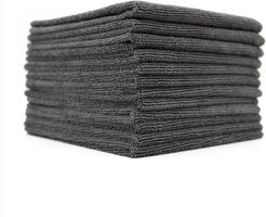 - All-Purpose Microfiber Terry Cleaning Towels - Commercial Grade, Highly Absorbent, Lint-Free, Streak-Free, Kitchens, Bathrooms, Offices, 300Gsm, 12In X 12In, Grey (12-Pack)
